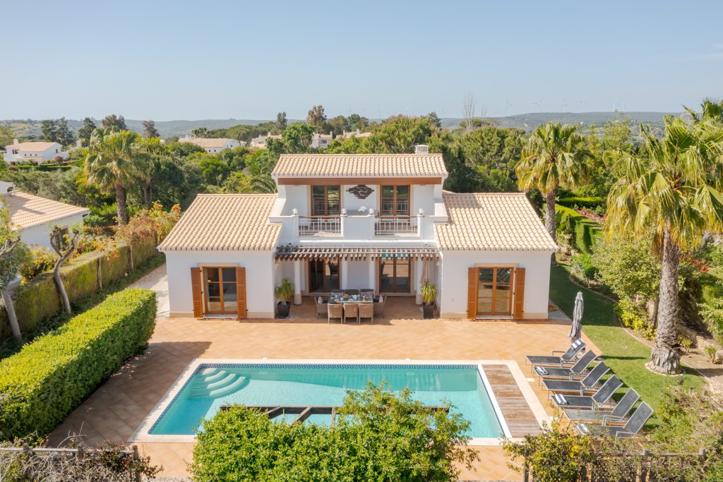 Drone view of rear property in Algarve