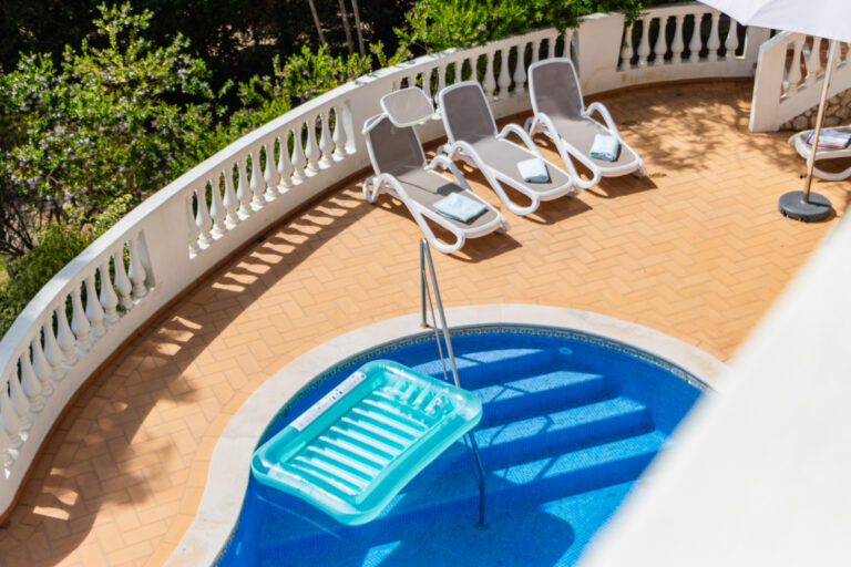 Pool and sun loungers